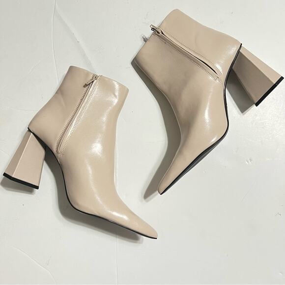 Zara TRIANGULAR HEELED ANKLE BOOTS - Picture 11 of 13